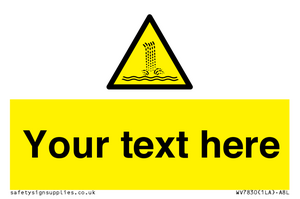 Custom warning artificial waterfall